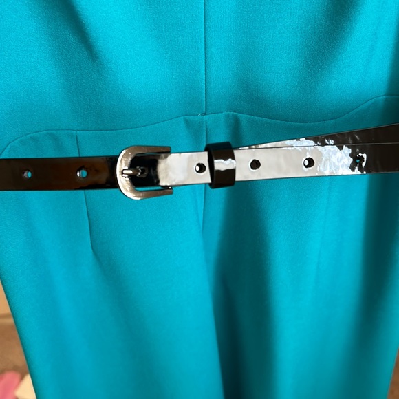 COPY - Calvin Klein Tailored Business Dress with Belt Teal Size 0p zero petite … - Picture 6 of 6